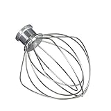 Poweka K45WW Schneebesen Edelstahl Rührer Artisan Zubehoer Kompatibel mit Kitchenaid Kitchen aid Ersatzteile Zubehör