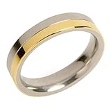 Boccia Damen-Ring teil-goldplattiert Titan GR.62 0129-0262