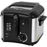 Clatronic® Friteuse mit Fett | 2,5 Liter | Fritteuse 130-190°C | Geruchs- und Fettdunstfilter | 1600W | Abtropfvorrichtung | Antihaft-Ölbehälter | Friteuse Öl | Fritteuse mit Öl | Fritöse FR 3649