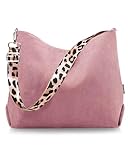 Prite Shopper Tasche Damen Groß Cord Tasche Tote Bag mit Verstellbarem Schultergurt für College Schule Arbeit Reisen Einkaufen（Rosa）