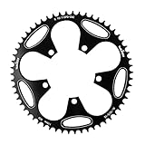 Amagogo Aluminium Kettenblatt, Rund, Schmal, Breit, 110 BCD, 50/52/54/56/58/60 Zähne, Aus für Kettenrad Reparaturteile, Kettenblatt, Faltrad, Schwarz 60T