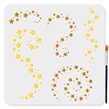 MAYJOYDIY Twinkle Star Schablone 30×30cm Geordnete Sternmuster Malschablonen 5 Stile Star River Galaxy Schablone Sternhaufen Vorlage Zum Malen Für Holz Wände Fenster Heimwerker Dekoration