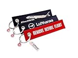 "Lufthansa"- Schlüsselanhänger - Airbus A350/Remove Before Flight - 3er-Set Rot
