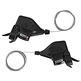 CYSKY Fahrrad Schalthebel, 3x8 Fach Schalthebel 1 Paar Schalthebel 24 Geschwindigkeit Sichtbare Optische Ganganzeige MTB Fahrradfahrrad Shifter