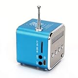 Zeagro TD-V26 Mini-Lautsprecher, tragbar, digital, mit LCD-Display, Lautsprecher, TF-Karte, USB-FM-Radio