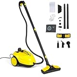 SOARS Dampfreiniger mit 13 Zubehör, Dampfdruck: 5 bar, Max. 160 ℃, Aufheizzeit: 8 min., Leistung: 2000 W, Flächenleistung: 108 m², Tank: 1,8 L, Dampfzeit ca. 30 Min, Dampfreiniger 5m lange Netzkabel