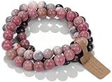 Handmade Echte Natursteinperlen Heilsteine Armband (Rhodochrosit&Rosa Zebra&Rhodonit)