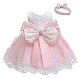 LZH Baby Mädchen Spitzenkleid Bowknot Blume Kleider Hochzeitswettbewerb Taufe Tutu Kleid 3-4 Jahre