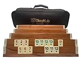 Holz Rummy Set mit Melamin Steine Echtholz Ahsap Okey Takimi