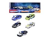 Majorette Auto-Set Rescue World (5 Autos) - 5 Internationale Polizeiautos aus Metall mit Freilauf, Federung & beweglichen Teilen, Polizei-Spielzeug für Kinder ab 3 Jahre, je 7,5 cm