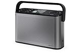SHARP DR-P540(GY) Osaka Tragbares Digitalradio – DAB+/FM, Bluetooth 5.3, BestTune-Technologie, 120 Radiosender-Speicherplätze, USB-C Ladeanschluss, 12 Std Akkulaufzeit, 2,4 Zoll Farbdisplay – Grau
