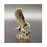 Siunwdiy Messing Adler Kleine Statue Dekoration Handwerk, Figuren Skulpturen Statuen Dekoartikel Skulptur,Messing,H6.1*W2.6CM
