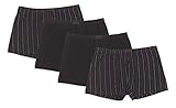 Frank Fields Herren Retro-Pants aus Baumwolljersey, Pants für Männer, Shorts Herren, 4er Pack von Größe 5/M bis14/6XL, Farbe:schwarz, Größe:XL