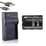 DSTE NP-FM500H Li-ion Akku und USB-Ladegerät, kompatibel mit Sony Alpha SLT-A57, A58, A65, A65V, A77, A77V, A99