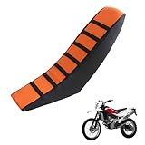 generisch sitzbankbezug Motorrad kompatibel mit Husqvarna TE 630 2009-2012，Sonnenschutz und Anti-Rutsch,Motorradzubehörsitzbankbezug Motorrad (Black Orange)