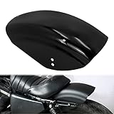 HDBUBALUS Motorrad Hintere Kotflügel 7" Flat Fender Kurz Schutzblech Kompatibel mit Harley Sportster Iron 883 1200 72 Bright Black