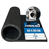 kör4u Antivibrationsmatte 60x60x2 cm – zuschneidbar, Schallschutz & Vibrationsdämpfung für Waschmaschine, Trockner, Fitnessgeräte