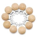 RUBY 10 Stück Schnullerclip Holz,Baby Schnullerketten Clips Schnuller Clips Verhindert das Fallenlassen oder Verlieren des Schnullers Schnullerketten Zubehör für DIY Schnullerkette Basteln