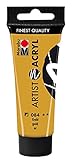 Marabu 12200055084 - Artist Acryl Gold 084, 22 ml, feine Acrylfarbe in Künstlerqualität, auf Wasserbasis, pastose Konsistenz, hoch pigmentiert, sehr gute Brillanz und Deckkraft