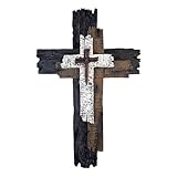 Gwezmxs Vintage Jesus Kreuz Wand aus Holz, Kruzifix zum Aufhängen, Christliche Dekoration - 20x30cm