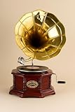 Trichtergrammophon his Masters Voice Tischgrammophon Dekoration Grammofon Antik Grammophone lup006 Palazzo Exklusiv