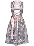 Alpenmärchen Midi Dirndl aus Exklusiver Kollektion inkl. Spitzenschürze Gr.40 - ALM566