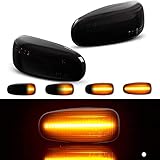 OZ-LAMPE Valentinstag LED Dynamische Seitenblinker für Mercede-s Ben-z E-Klasse W210 C-Klasse W202 CLK-Klasse W208 SLK-Klasse R170 Vito W638, LED Dynamischer Blinker 2 Stücke Schwarz CAN-Bus