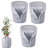 Generisch 3 Stück Thermo Topfschutz Pflanzen Winter, Überwinterungszelt Für Pf-lanzen,Winterschutz Pfl-anzen Kübelpflanzen Frostschutz Pflanz-en, Frost Schutz Für Pflanzkübel Pflanztöpfe, Pflanzen