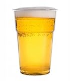 rg-vertrieb Bierbecher Partybecher Trinkbecher Mehrweg 0,5L Ausschankbecher 500ml Plastikbecher klar (100 Stück)