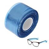 200 Stück Brillenbügel Überzug,Brillenschutz Für Bügel,Brillenbügelabdeckung,Brillenbügelschutz,Brillenbügel Schutzdeckel Für Haarfärbung, Schutz, Salon, Spa(Blau)