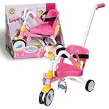 BABY born Dreirad mit Lenkstange, Trike mit funktionsfähigen Rädern, für 36 cm und 43 cm Puppen, 834299 Zapf Creation