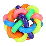 Haustier-Ball-Spielzeug, Hundekauen-Zähne-Werkzeuge Bunt Klingendes Weiches Glockenball-Spielzeug Haustiertraining Intelligenz-Entwicklungsgerät[7.5cm] Heftklammern