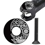 EYVRPAU 1x Stem Cap Ahead Kappe inkl. Aluminium Schraube für Rennrad,Cyclocrosser & Mountainbike,Stylische Vorbau- & Steuersatz Kappe für Gabelschäfte (1 1/8‘‘)