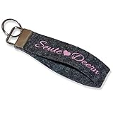 Fördeblau Maritimer Filz-Schlüsselanhänger 'Seute Deern' für Frauen - Plattdeutsch, Handgemacht, ca. 11x2,5 cm, Ideales Geschenk