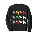 Colorful Schwedische Dala Dalarna-Pferd Pferde dalarnas Sweatshirt