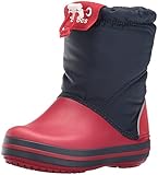 Crocs Crocband LodgePoint Boot Kids, Unisex - Kinder Schneestiefel, Blau (Navy/Red), 29/30 EU