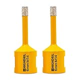 HIGHDRIL Diamant Bohrkrone 2 Stücke 6mm M14 Gewinde für Porzellan Fliese Keramik Granit Marmor Trockenbohren