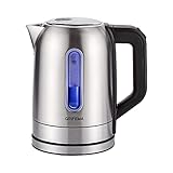 GRIFEMA Wasserkocher Edelstahl 1.7L, 2200W - Teekocher Elektrisch mit Kalkfilter, Kettle Leise, Schnell, Kabellos, Kitchen aid Wasserkocher BPA-Frei, Automatische Abschaltung, Überhitzungsschutz