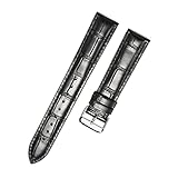 MUENShop Verlängertes Echtleder Armband XXL Schnellverschluss 18mm-22mm mit Faltschließe Schmetterlingsschnalle