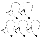 Gatuida 5stücke Teiliges Headset Mikrofon Mit Flexiblem Metallbügel Kabelgebunden Klarer Klang Durch Integrierten Chip Leichtes Kopfmontiertes Mikrofon Für Bühne Gesang Unterricht Und Spra