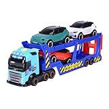 Dickie Toys - Volvo Auto-Transporter (40 cm) mit 3 Spielzeugautos - Truck FH 16 mit Anhänger inklusive XC40 Recharge Modellautos, Licht und Sound, Spielzeug für Kinder ab 3 Jahre