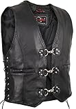MDM Motorrad Schnallen Lederweste (L)