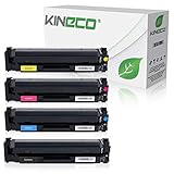 Kineco 4 Toner kompatibel mit HP CF410X-CF413X Color Laserjet Pro M452 DN/dw/nw M470 M477 fdn/fdw/fnw M450 M377 dw - Schwarz 6.500 Seiten, Color je 5.000 Seiten