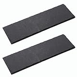 Novaliv 2x Schieferplatten I rechteckig I 40x15x0,5 cm I Schiefer Platten Schieferteller Servierteller Servierplatten Schiefer Teller Set