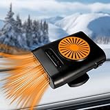Chuankefanxing Autheizung, tragbare Autheizung für Fahrzeuge, 200W 12V 2-in-1 Heizung und Kühlung, schnelle Heizung Enteiser 360° drehbarer Hand Windschut zscheibenenteiser