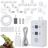 CPROSP Beregnungsanlage Terrarium Smart, Reptilien Luftbefeuchter mit Timer, Vernebler Terrarium mit Sprühdüsen 360 °, Benebelungssystem für Regenwald Terrarien, Amphibien, Reptilien, Pflanzen