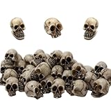 CEZKFH 20 Stück Totenkopf Deko, Totenkopf Set Mini Totenkopf Figur, Mini Schädel Totenkopf Modell Totenschädel Deko, Für Spukhaus, Halloween Horror Party, Dekoration Für Halloween
