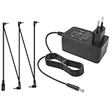 ANKS Pedale Netzteil Netzgerät Netzadapter 9V DC, Center Negative 9V 1.5A Gitarren-Effektpedal-Adapter Netzkabel mit Kabel 5-Wege-Daisy-Chain-Kabel