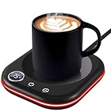 MQFORU Tassenwärmer，Kaffeewärmer für den Schreibtisch mit 3 Temperatureinstellungen，LCD Anzeige, 1-12H Automatische Abschaltung, Intelligenter Kerzenwärmer，Ideale Kaffeegeschenke Zubehör