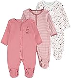NAME IT Baby Schlafanzug NBFNIGHTSUIT 3er Pack für Mädchen, Organic Cotton